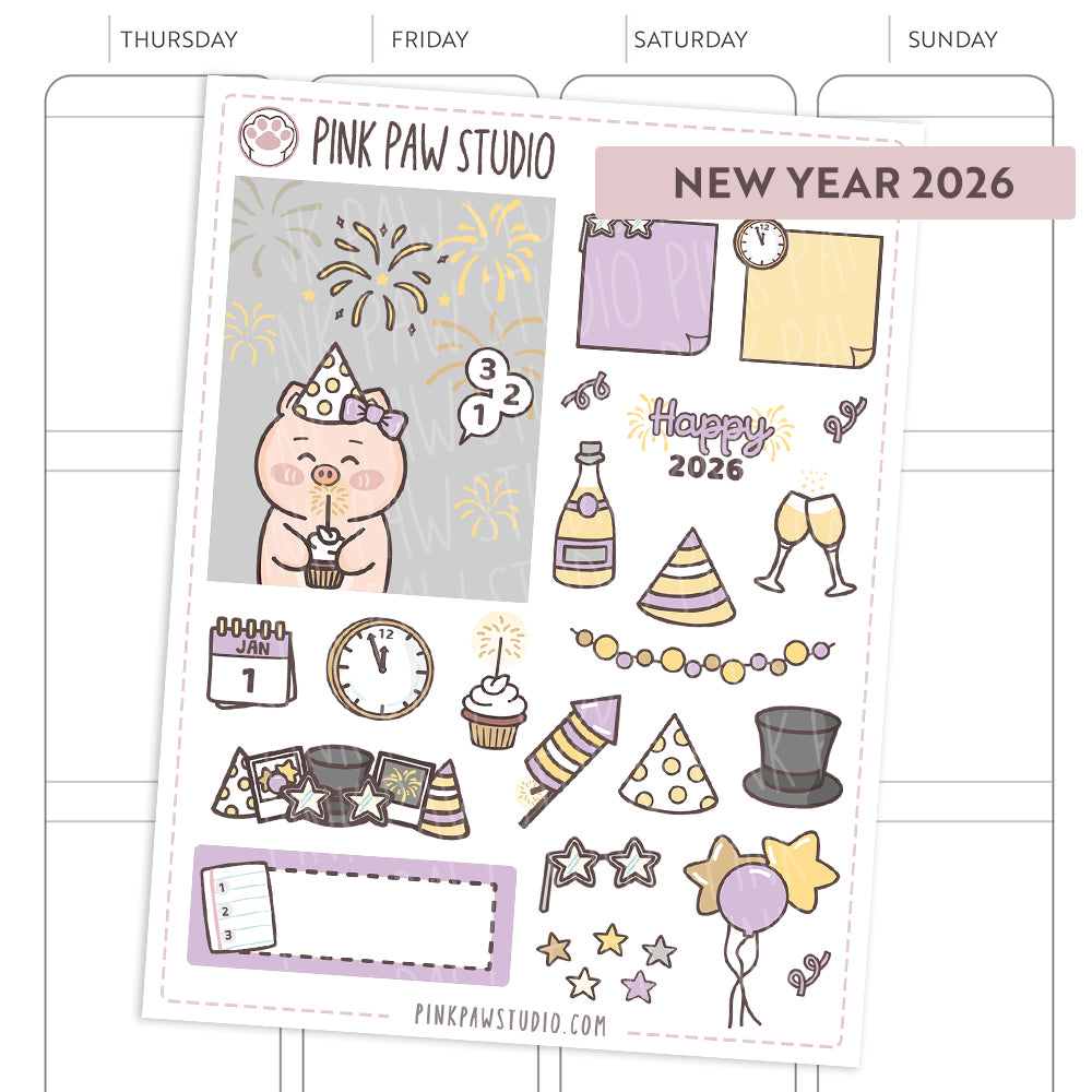 Decoración Año Nuevo 2026 - Peggy