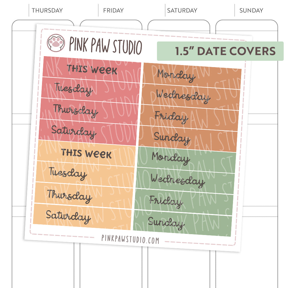 Fechas de Cubierta - Hora del Café (1.3" y 1.5")