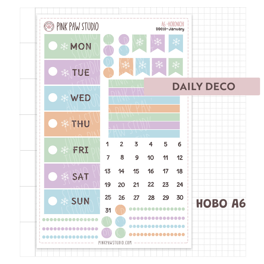 Daily Deco stickers - January