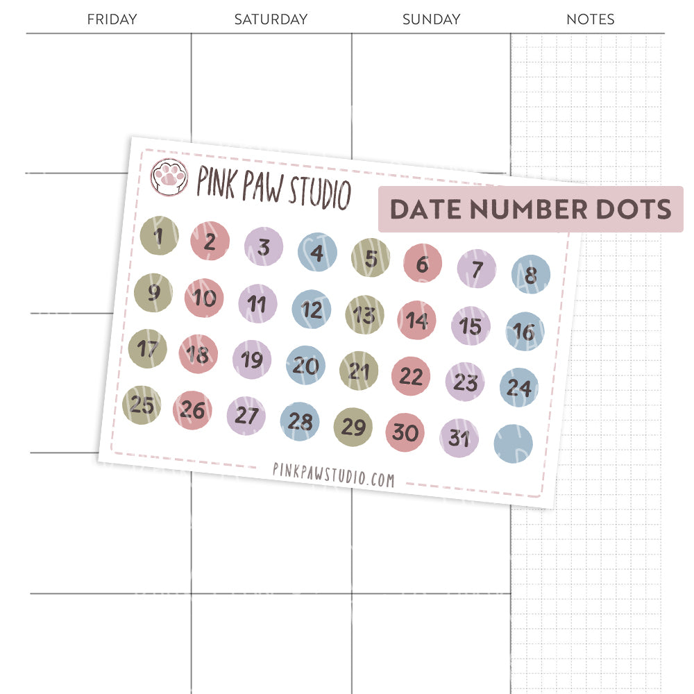 Date number dots - October - Practical Magic