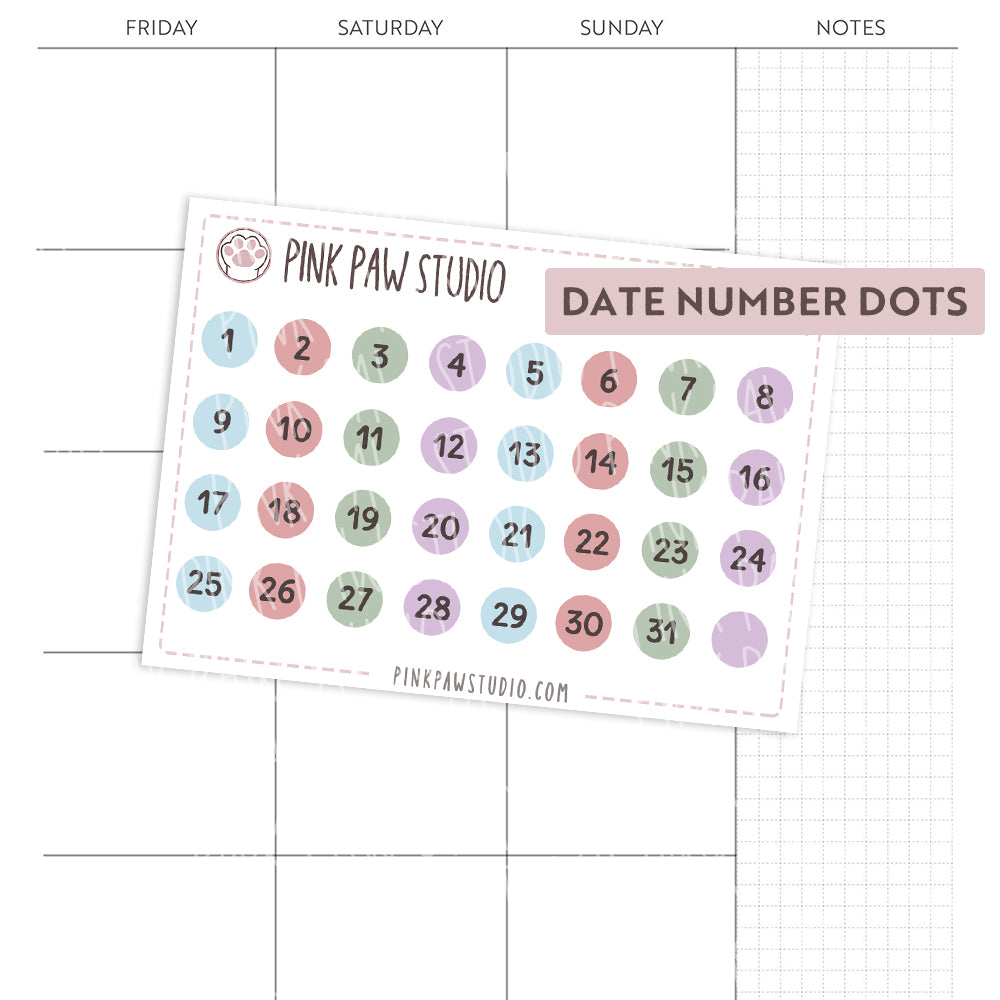 Date number dots - September - Fitness