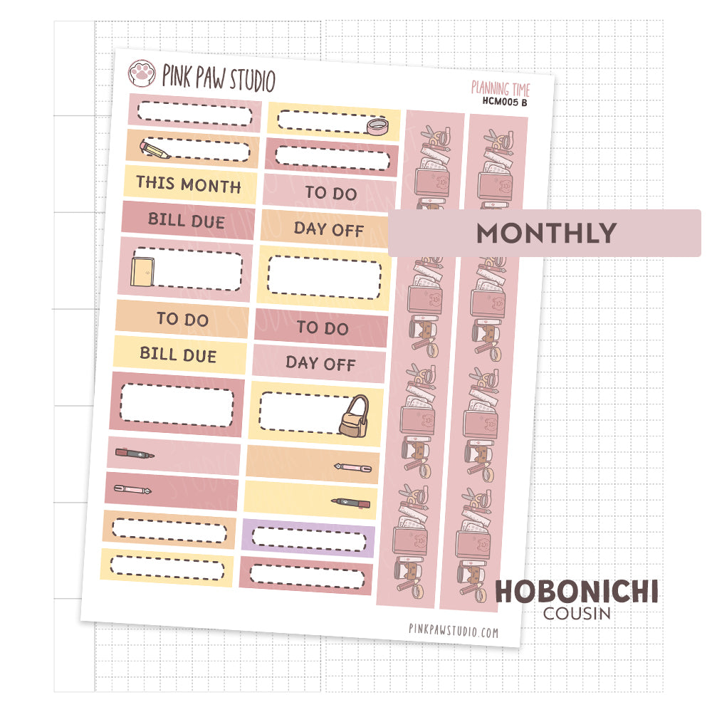 Hobonichi Cousin Monthly Kit- Planning Time