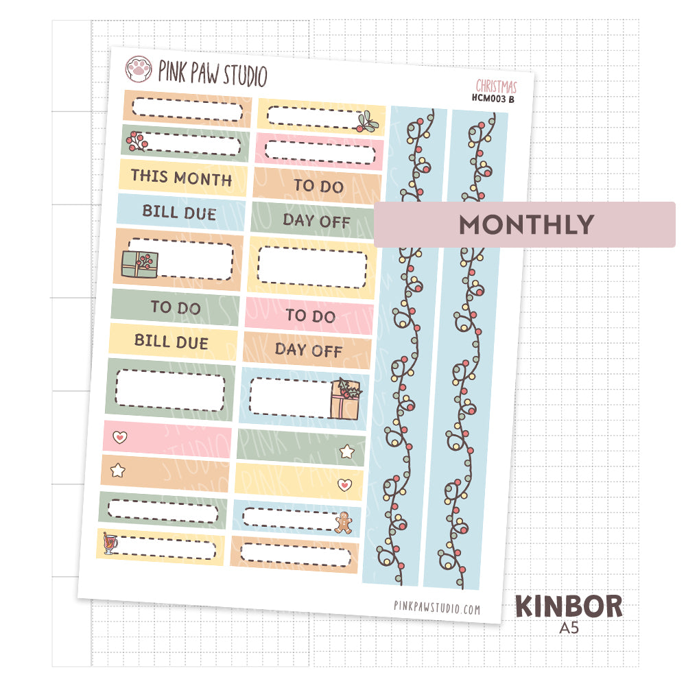 Kinbor A5 Monthly Kit- Christmas