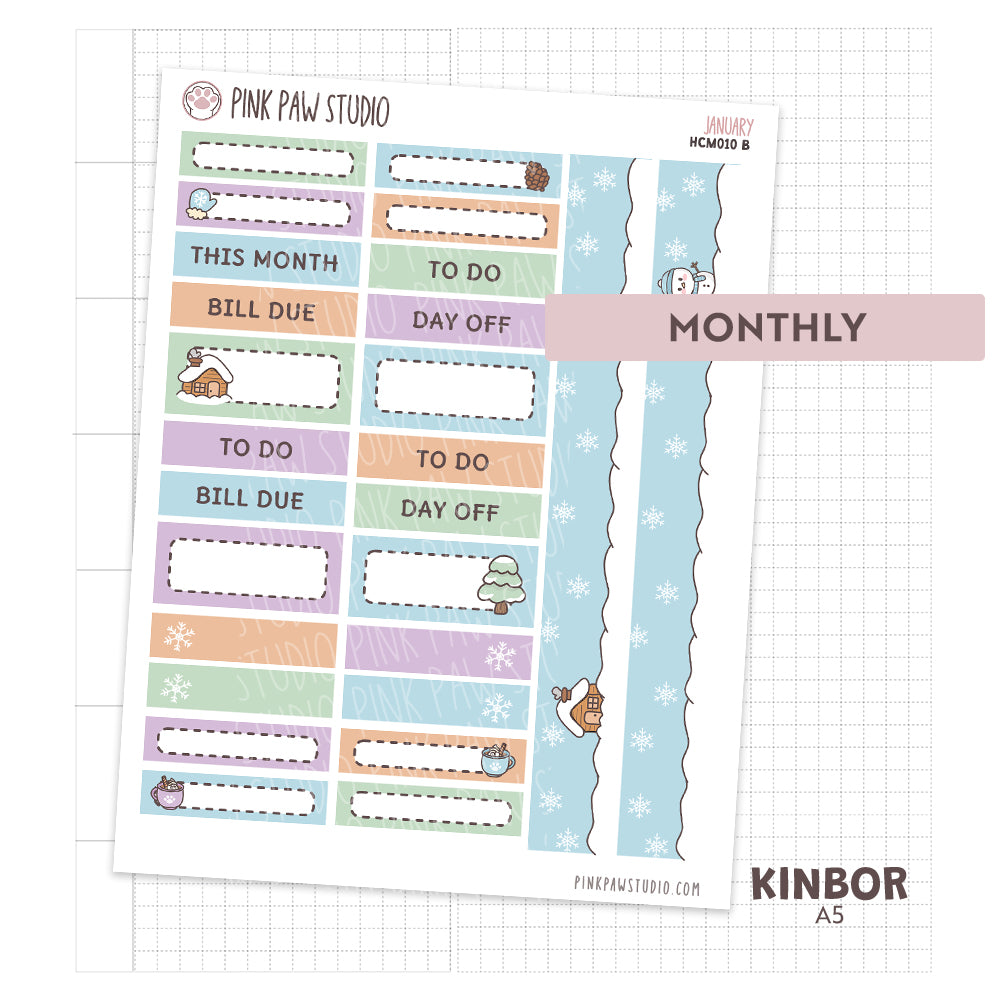 Kinbor A5 Monthly Kit- January - Winter