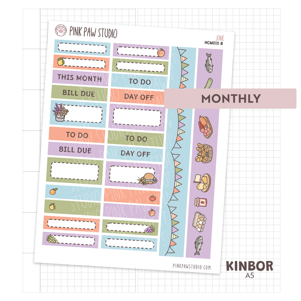 Kinbor A5 Monthly Kit- June - Farmers Market