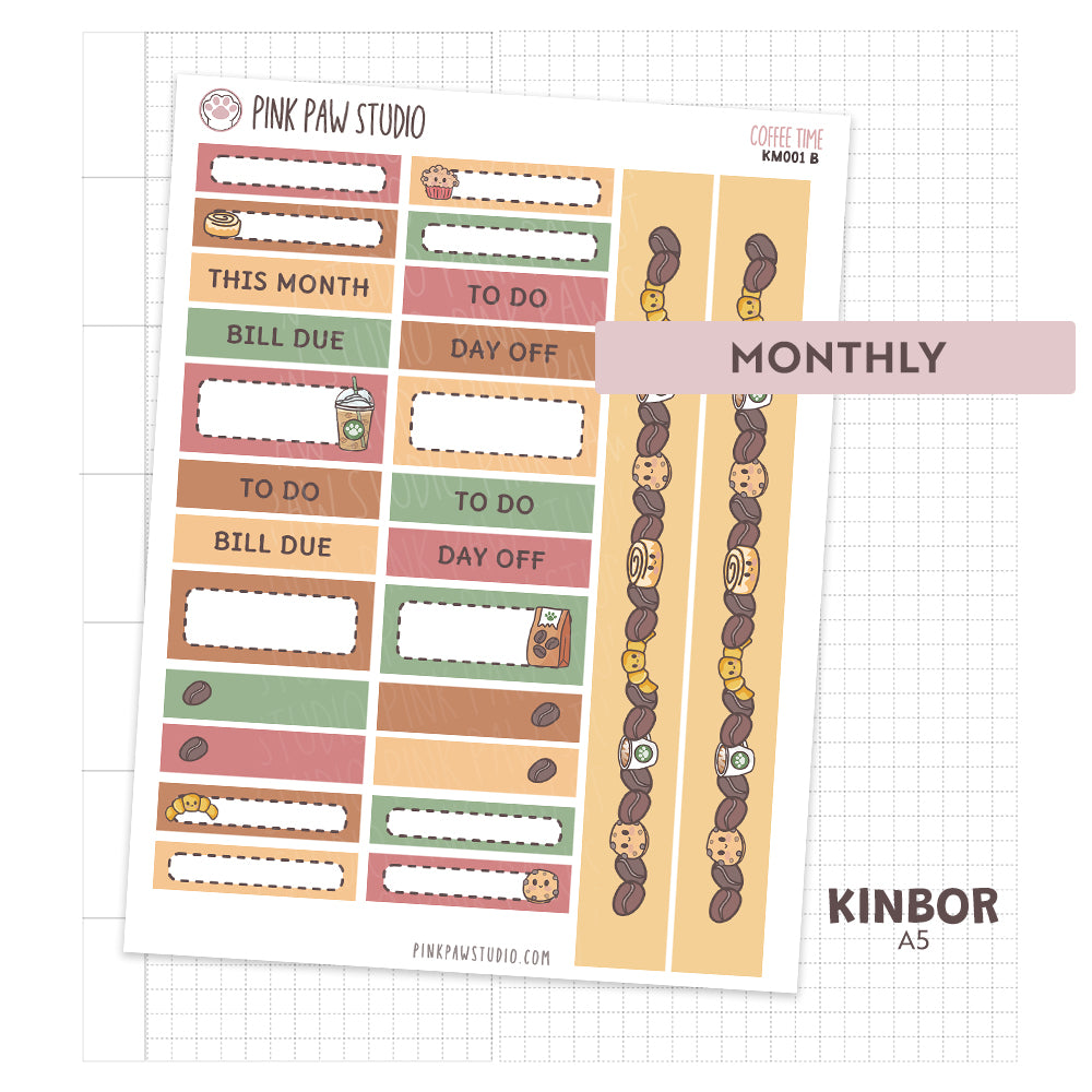 Kinbor A5 Monthly Kit - Coffee Time