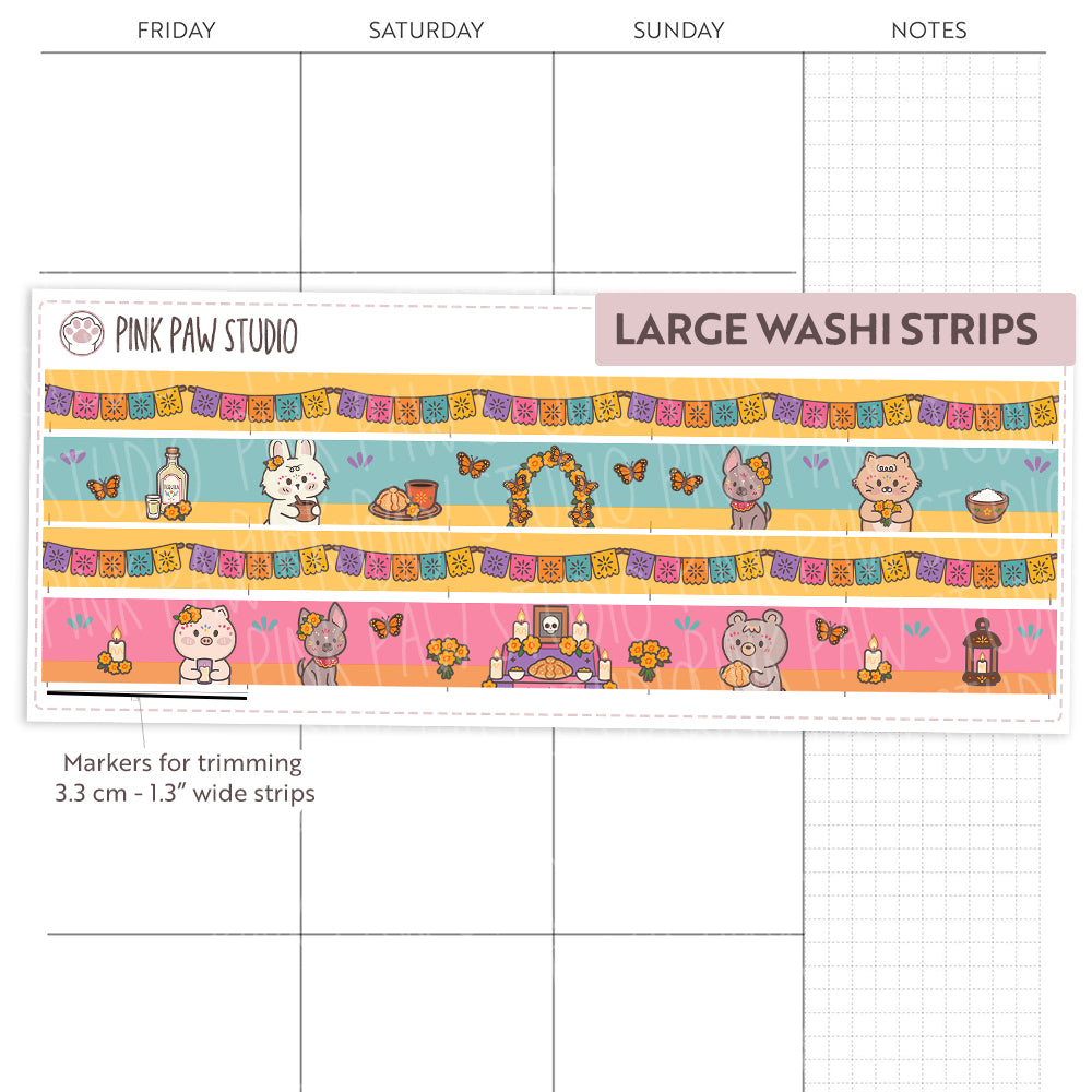 Large Washi Strips - November - Dia de Muertos