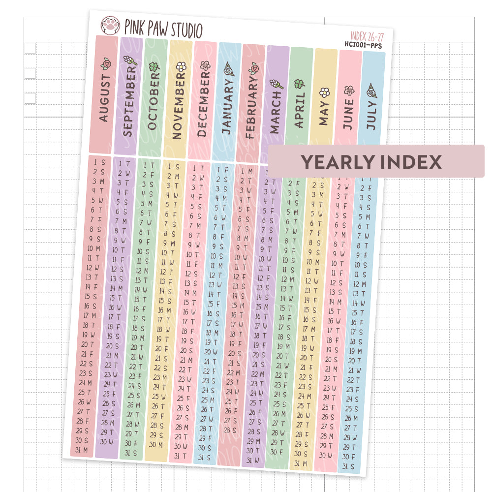 2026/2027 Hobonichi Cousin Yearly Index- PPS