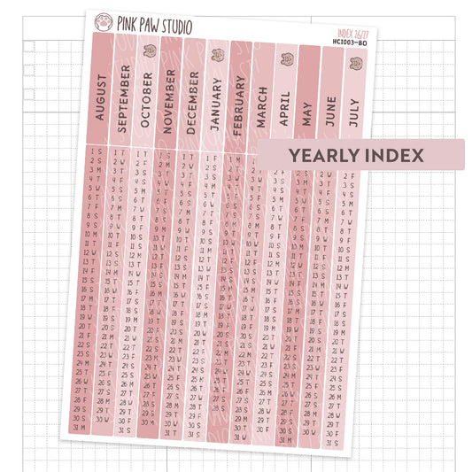 2026/27 Hobonichi Cousin Yearly Index- Bo