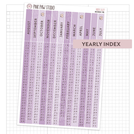 2026/27 Hobonichi Cousin Yearly Index- Peggy