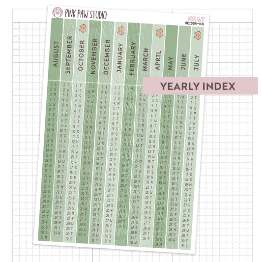 2026/27 Hobonichi Cousin Yearly Index- Kato