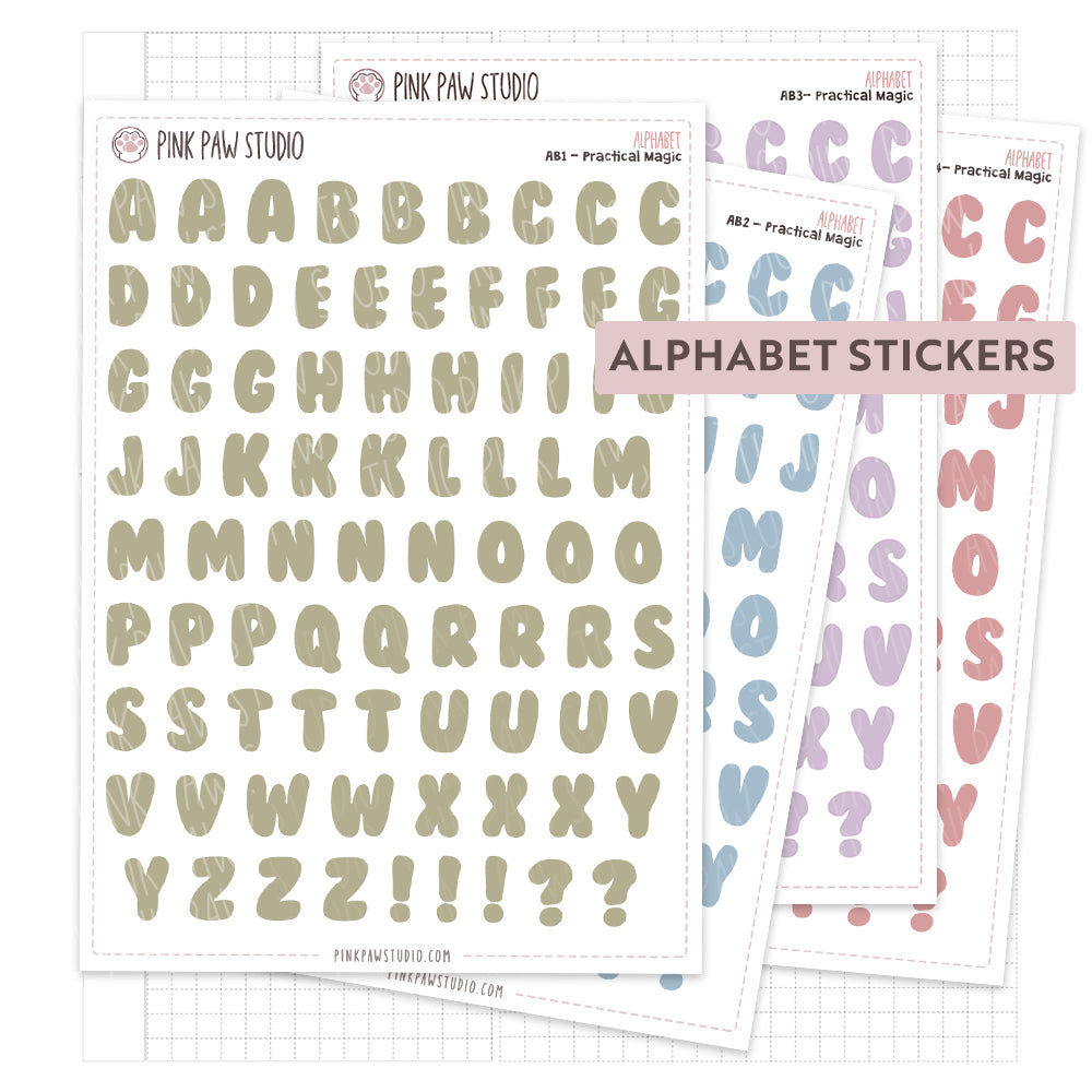 Alphabet Stickers - October - Practical Magic