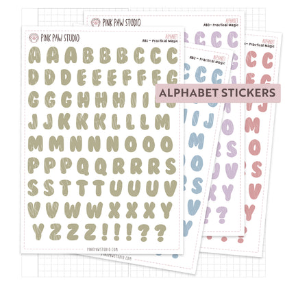 Alphabet Stickers - October - Practical Magic
