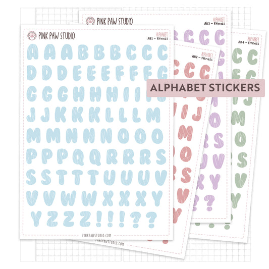 Alphabet Stickers - September - Fitness