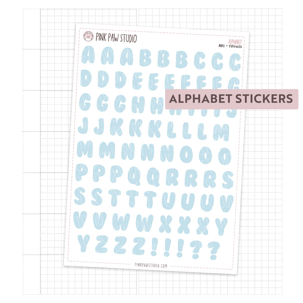 Alphabet Stickers - September - Fitness