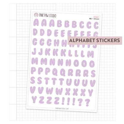 Alphabet Stickers - September - Fitness