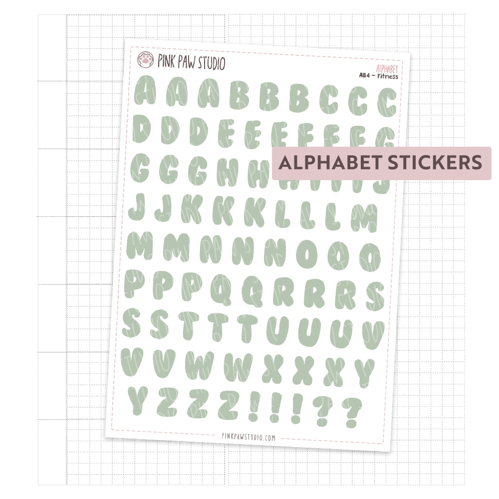 Alphabet Stickers - September - Fitness