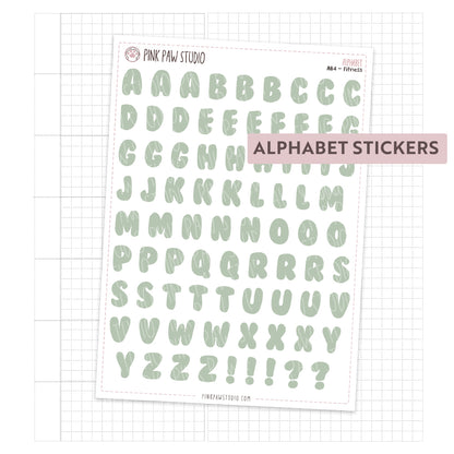 Alphabet Stickers - September - Fitness