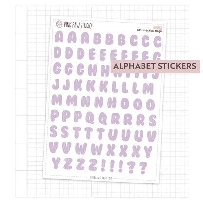 Alphabet Stickers - October - Practical Magic