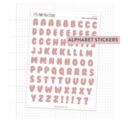 Alphabet Stickers - October - Practical Magic