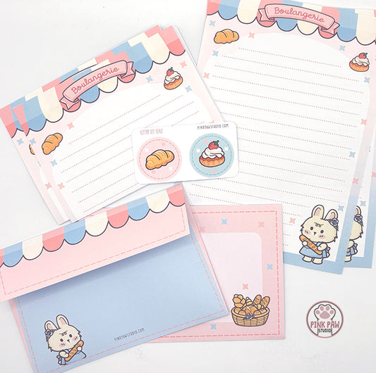 Juego de papelería artesanal - Bonnie Boulangerie