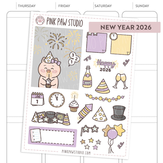 Decoración Año Nuevo 2026 - Peggy