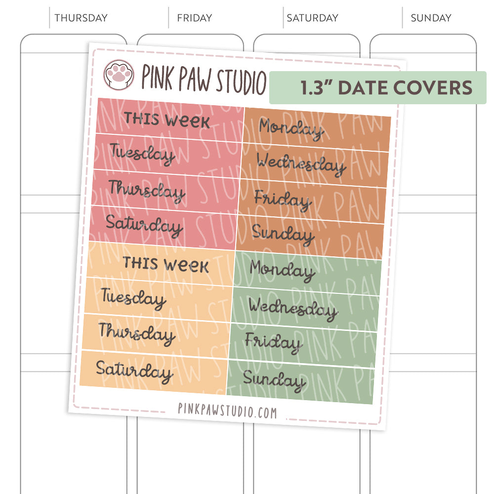Fechas de Cubierta - Hora del Café (1.3" y 1.5")