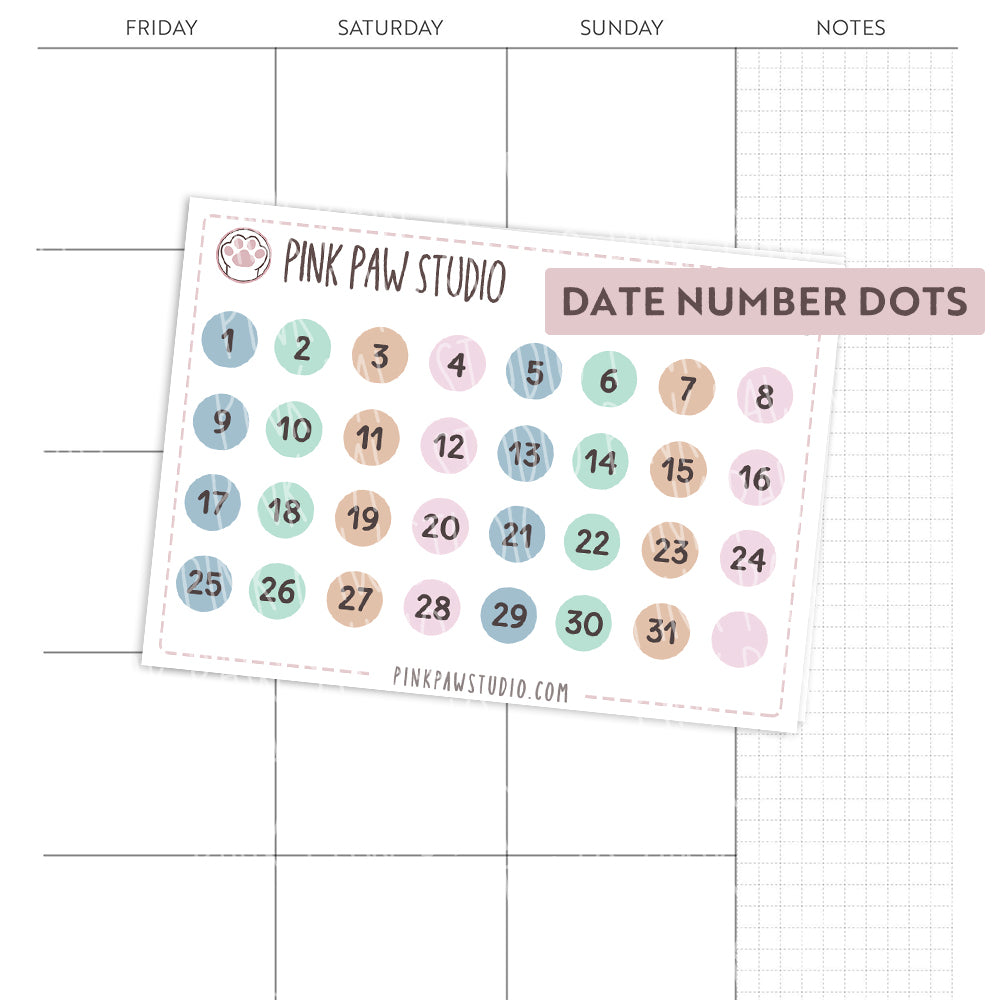 Puntos de número de fecha - Viaje