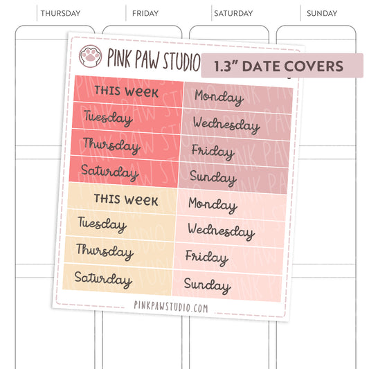 Tapas de fecha - Febrero (1.3" y 1.5")