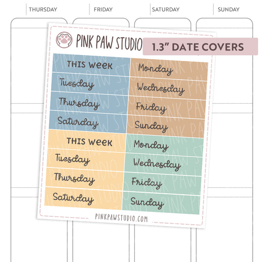 Cubiertas de fecha - abril (1.3" y 1.5")