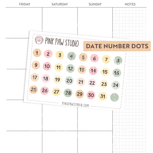 Puntos de número de fecha - Navidad
