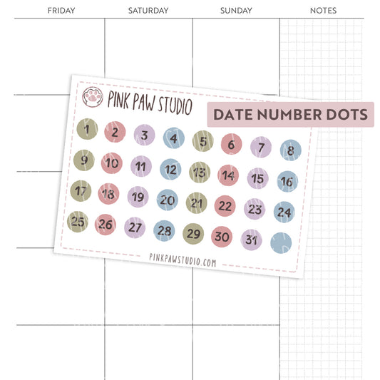 Date number dots - October - Practical Magic
