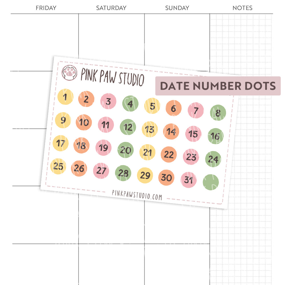 Puntos numéricos de fecha - Mayo