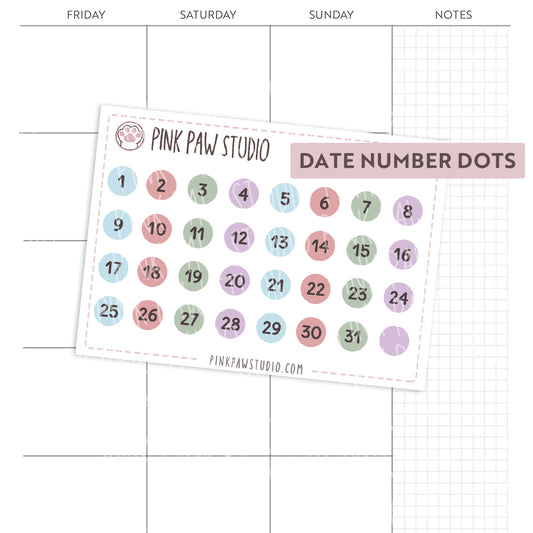 Date number dots - September - Fitness