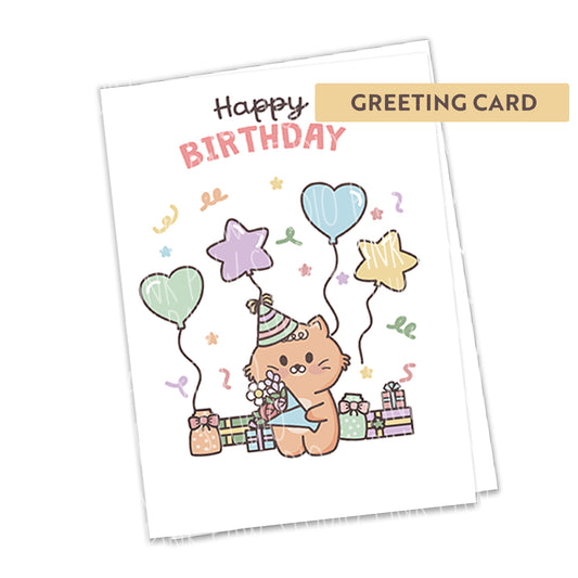 Tarjeta de felicitación de cumpleaños - Kato