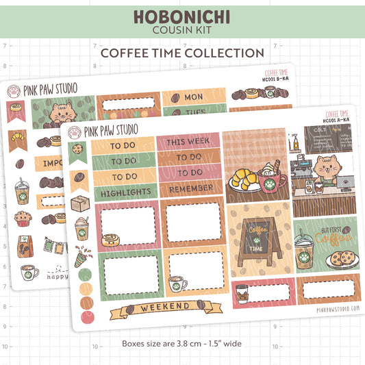 Kit "Coffee Time" para Hobonichi Cousin