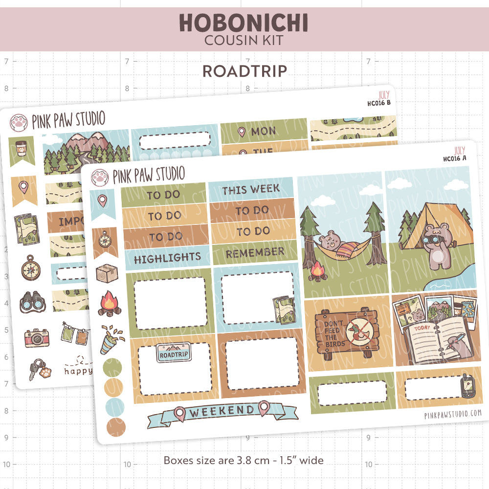Hobonichi Cousin Kit - July - Roadtrip