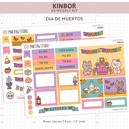 Kinbor A5 Weekly Kit - November - Dia de Muertos