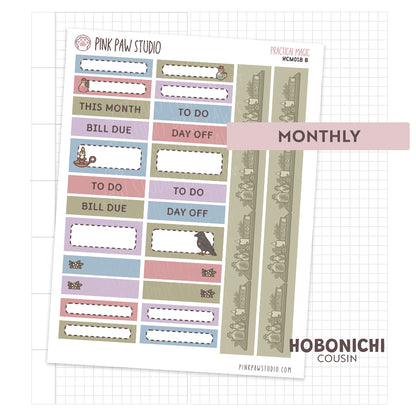 Hobonichi Cousin Monthly Kit- October - Practical Magic