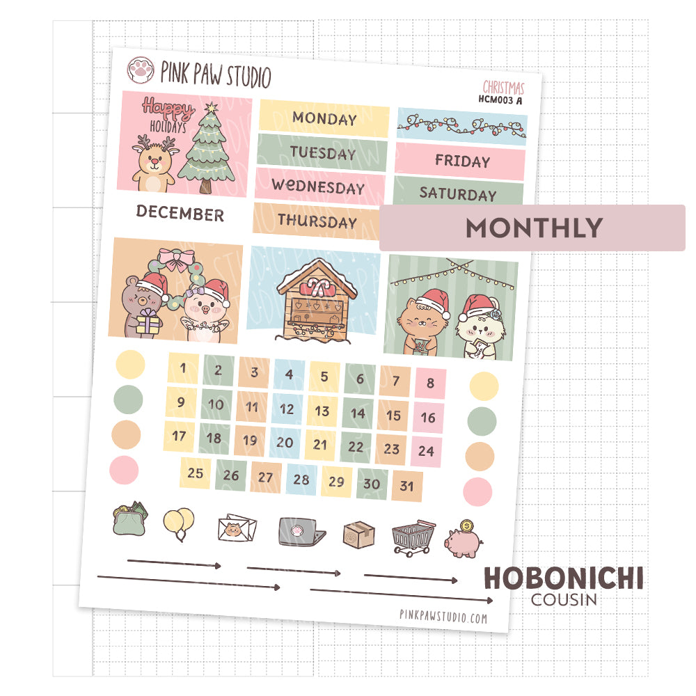 Hobonichi Cousin mensual - Navidad