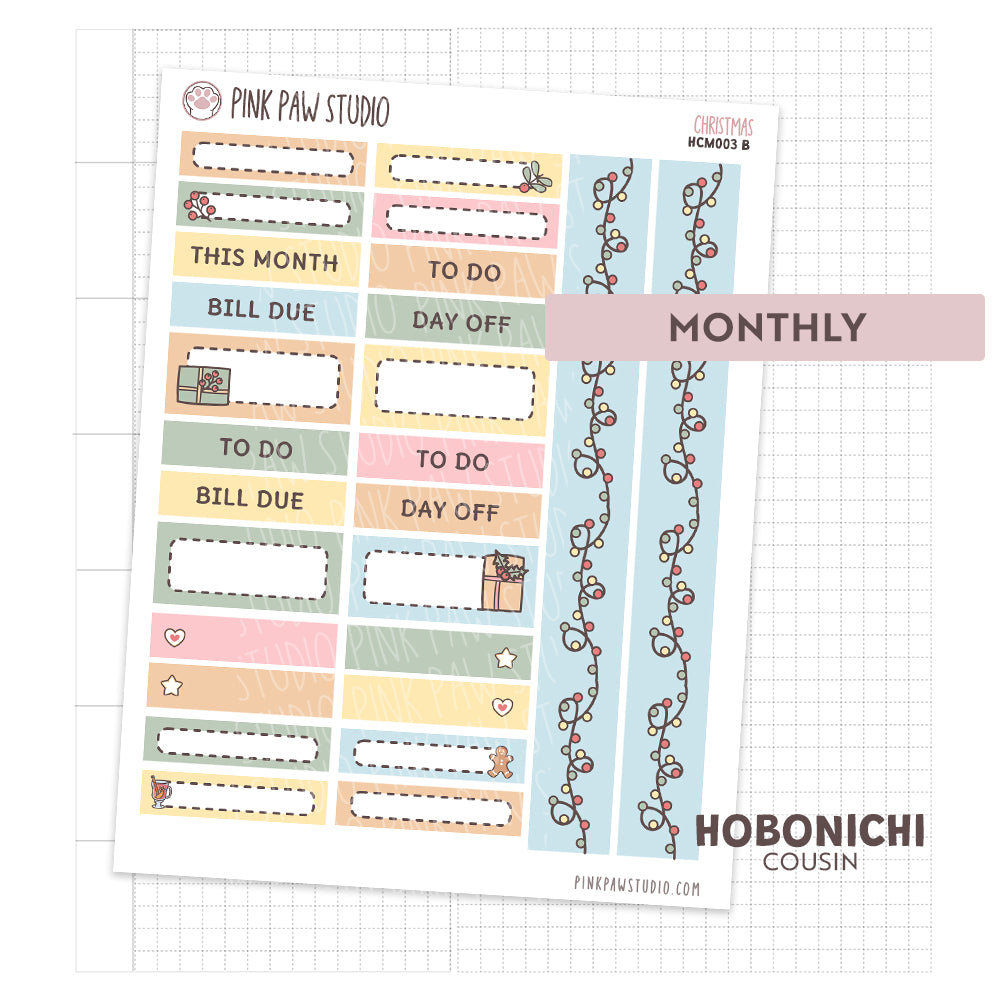 Hobonichi Cousin mensual - Navidad
