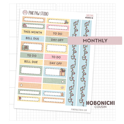 Hobonichi Cousin mensual - Navidad