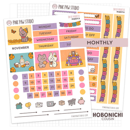 Hobonichi Cousin Monthly Kit- November - Dia de Muertos