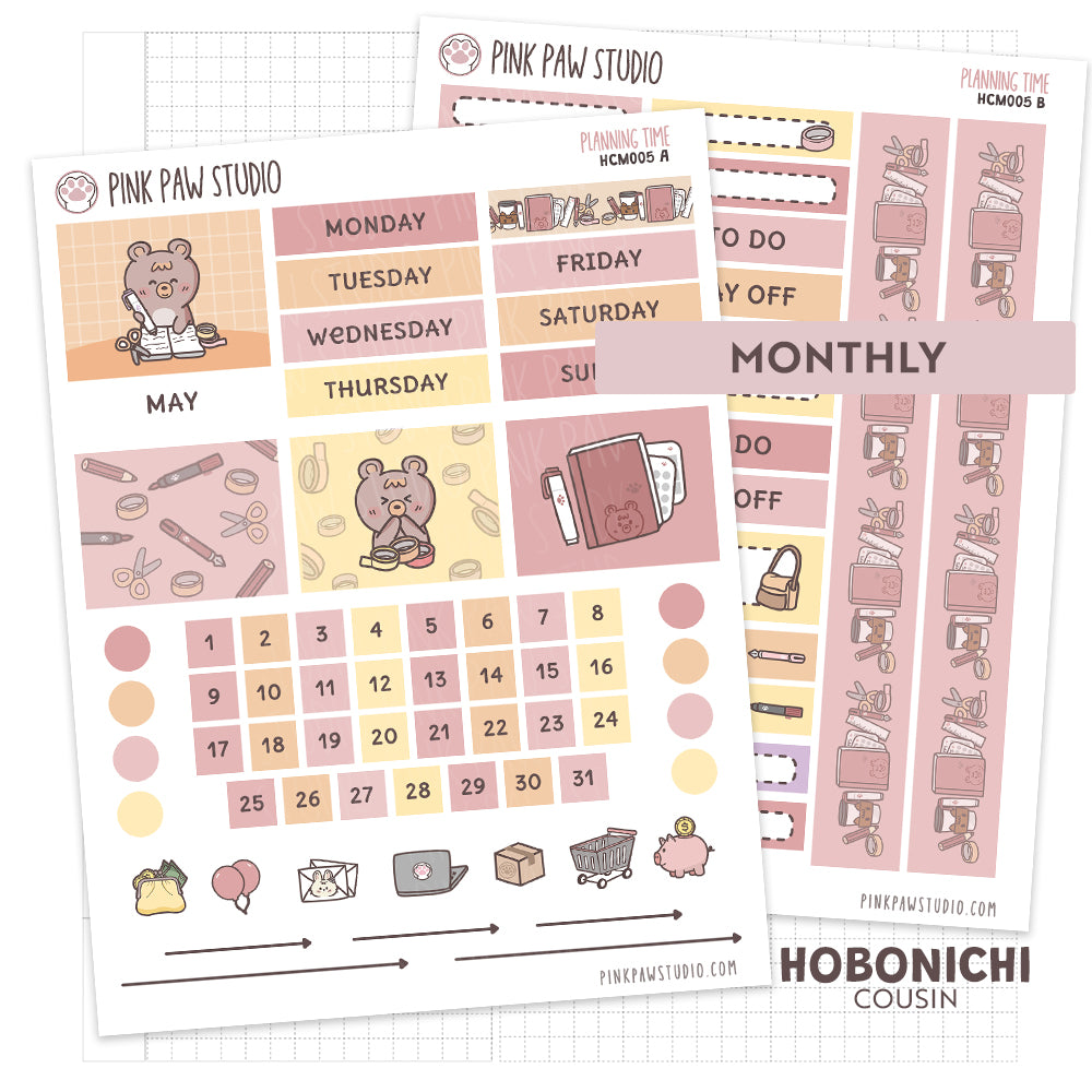 Hobonichi Cousin Monthly Kit- Planning Time