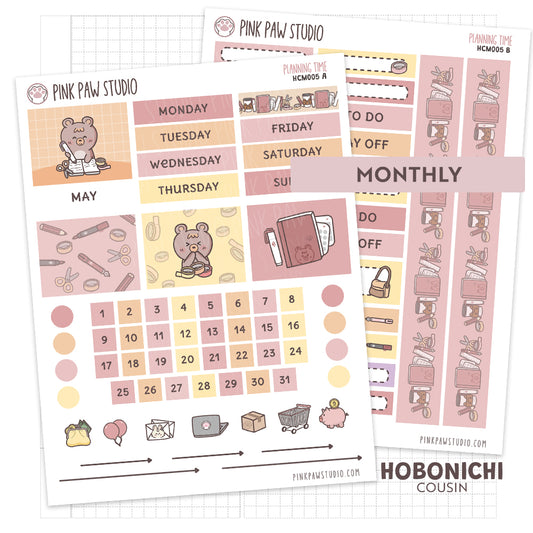 Hobonichi Cousin Monthly Kit- Planning Time