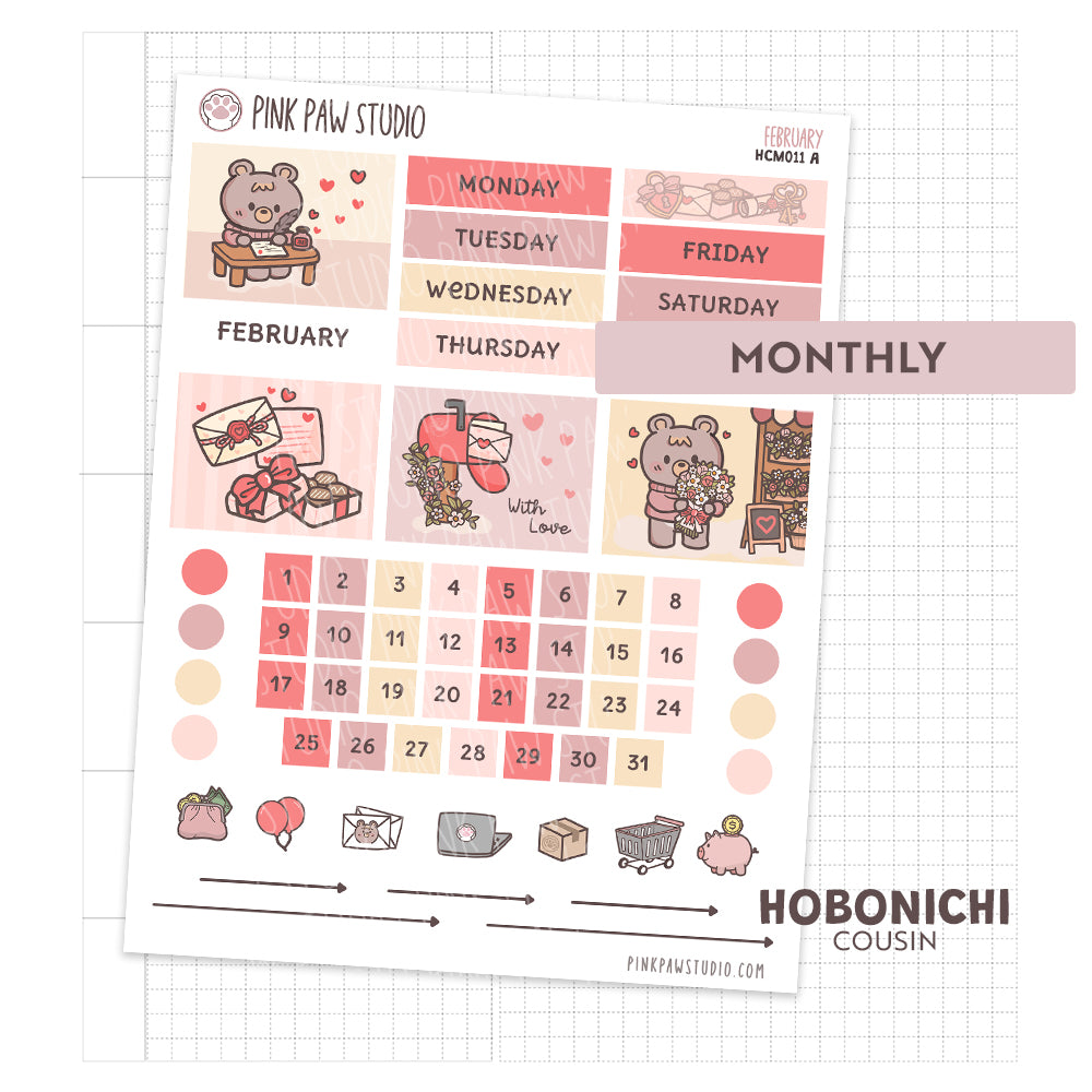 Hobonichi Cousin Mensual - Febrero