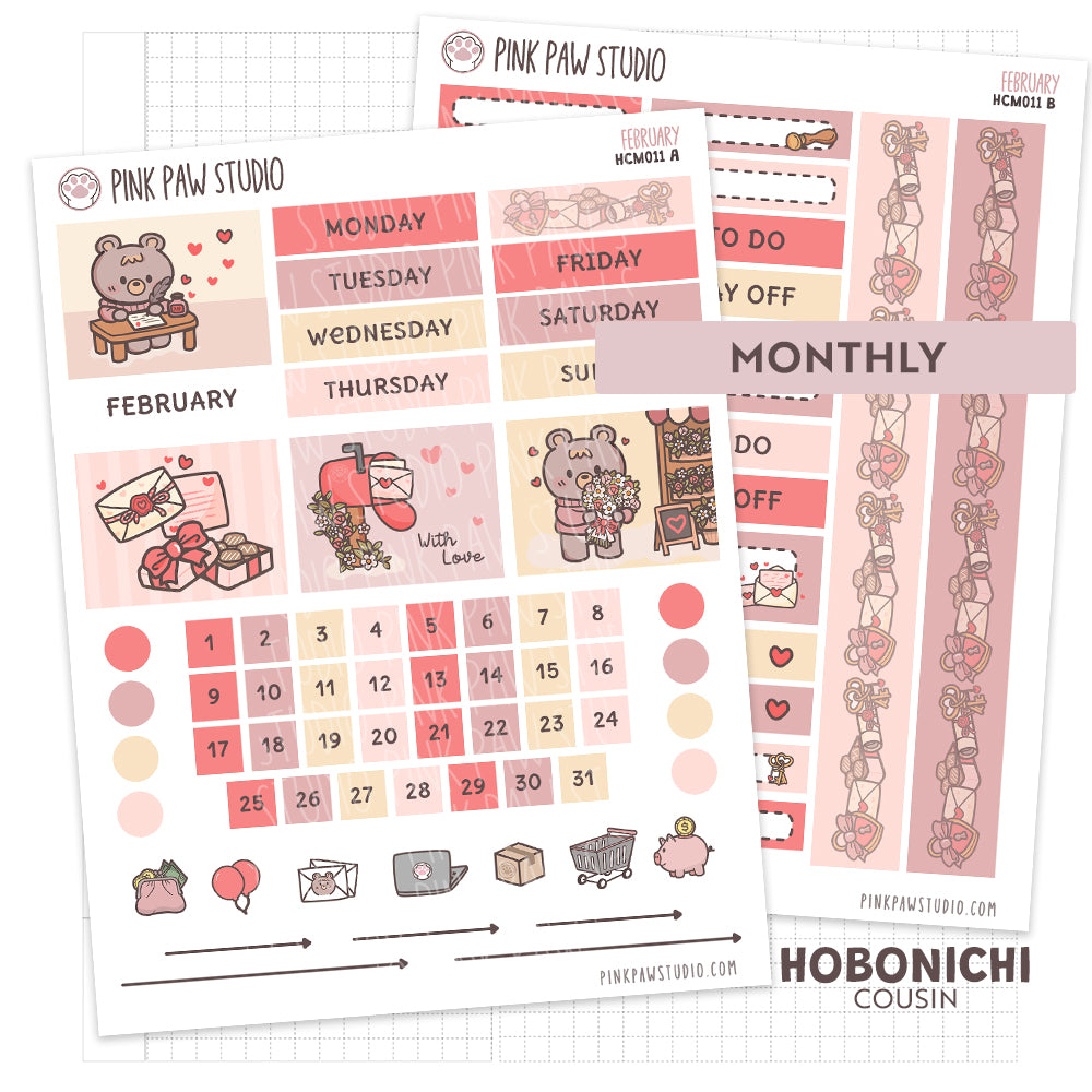Hobonichi Cousin Mensual - Febrero