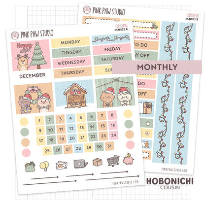 Hobonichi Cousin mensual - Navidad