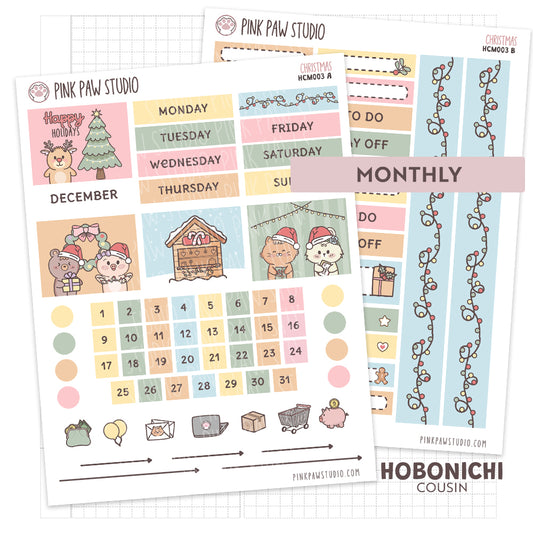 Hobonichi Cousin mensual - Navidad