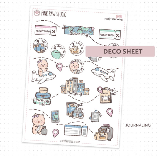 Travel Large stickers - planning